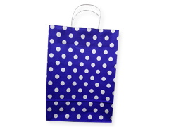 24 - W10xB3.5xH13.5 - Polka Dots Blue